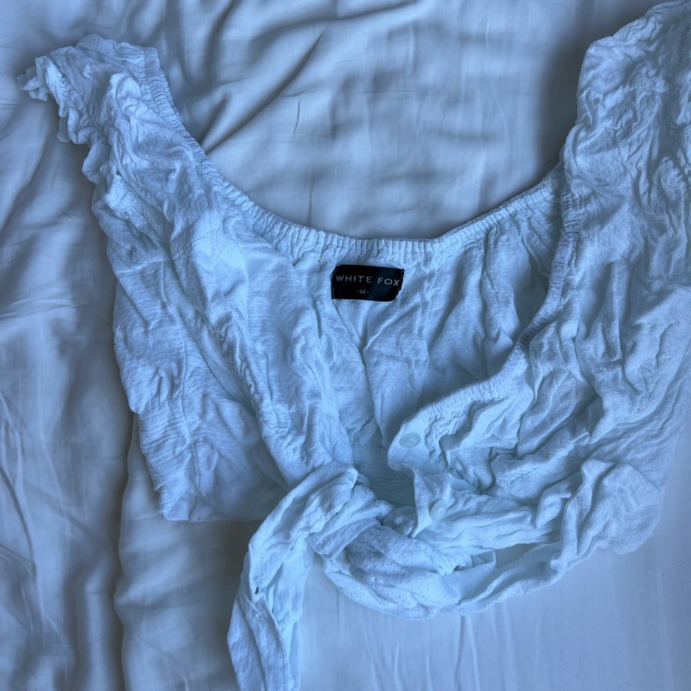 WHITE FOX WHITE CROP TOP